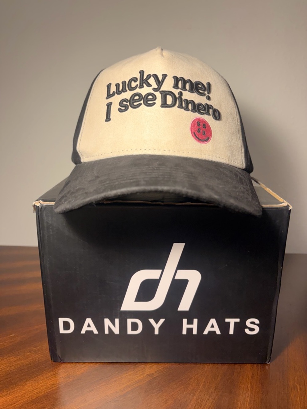 Dandy Hats "Lucky Me! I See Dinero" Black & Cream LIMITED EDITION